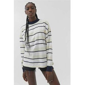 Urban Outfitters UO Carnaby Striped Crew Neck Tunic Top Oversized XL